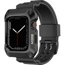 KINGXBAR Kingxbar CYF134 2in1 Rugged Case for Apple Watch SE, 6, 5, 4 (44 mm) Stainless Steel with Strap Black