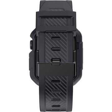 Kingxbar CYF106 2in1 Armored Case for Apple Watch SE, 8, 7, 6, 5, 4, 3, 2, 1 (41, 40, 38 mm) with Strap Gray