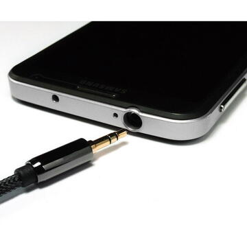 Wozinsky AUX cable angled (male-male) mini jack cable 3m black