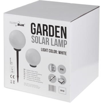 GREENBLUE Lampa solara de gradina 30 x 63 cm, GB168, alb