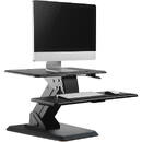 MACLEAN Suport pentru tastatură de birou pentru monitor sau laptop, stand-stat, negru, MC-792