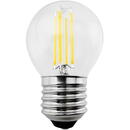 MACLEAN Bec cu filament LED  E27, 4W, 230V, alb cald WW 3000K, 400lm, decorativ retro edison G45, MCE283