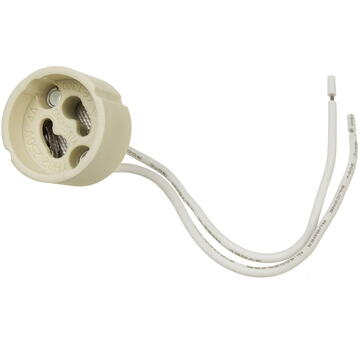Priză Maclean, Suport ceramic GU10, 250V~, Max. curent nominal 2A, lungime cablu 14cm, MCE428