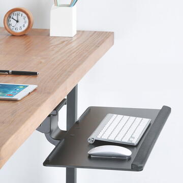 Accesorii birotica MACLEAN Suport pentru tastatură sub birou, reglabil, pentru lucru în picioare și așezat, schimbare maximă 34 cm, MC-795