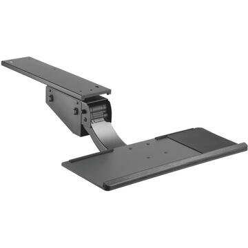 Accesorii birotica MACLEAN Suport pentru tastatură sub birou, reglabil, pentru lucru în picioare și așezat, schimbare maximă 34 cm, MC-795