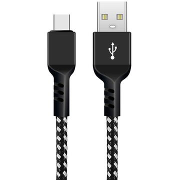 MACLEAN Cablu USB C  , Fast Charge, transfer de date, 2,4 A, 5 V/2,4 A, negru, 2 m lungime, MCE482