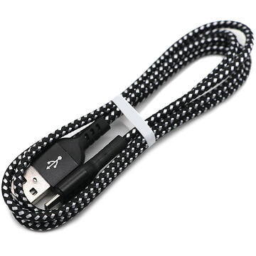 MACLEAN Cablu USB C  , Fast Charge, transfer de date, 2,4 A, 5 V/2,4 A, negru, 2 m lungime, MCE482