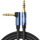 Ugreen audio cable AUX angled minijack 3.5 mm 2m blue (AV112)