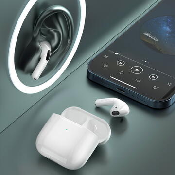 Dudao TWS In-Ear Wireless Bluetooth U14B Alb