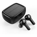 choetech Choetech TWS  headphones  cu panou solar negru (BH-T09)