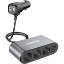 Dudao Dudao car charger 2x USB / 3x cigarette lighter splitter black (R1Pro black)