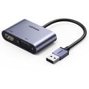 UGREEN Ugreen adapter converter USB - HDMI 1.3 (1920 x 1080@60Hz) + VGA 1.2 (1920 x 1080@60Hz) gray (CM449)