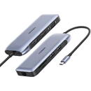 UGREEN Ugreen multi-functional HUB 9in1 USB Type C - HDMI, DP, VGA, 2 x USB, RJ45 Ethernet, SD / TF card reader, USB Type C PD 100W gray (CM274)