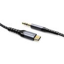JOYROOM Joyroom AUX stereo audio cable 3.5 mm mini jack - USB Type C for tablet phone 1 m black (SY-A03)