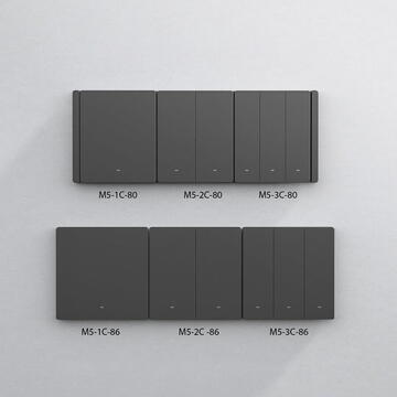 Intrerupator inteligent Sonoff M5-2C-86, 10 A, 100-240 V, Negru