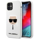 Karl Lagerfeld Karl Lagerfeld KLHCP12SSLKHWH iPhone 12 mini 5,4" biały/white hardcase Silicone Karl`s Head