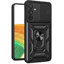 Hurtel Hybrid Armor Camshield case for Samsung Galaxy A14 armored case with camera cover black