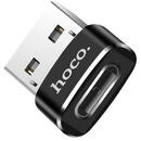 Hoco Adaptor Conversie USB Type-C (Mama) la USB (Tata) HOCO UA6, Negru