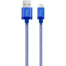 Goui Cablu Date si Incarcare USB la Lightning Goui Metallic, 1 m, Albastru G-LC8PIN-02B