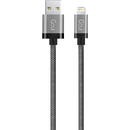 Goui Cablu Date si Incarcare USB la Lightning Goui Metallic, 1 m, Gri G-LC8PIN-02S