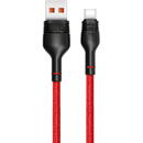 XO Design Cablu Date si Incarcare USB la USB Type-C XO Design NB55, 5A, 1 m, Rosu