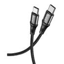 Hoco Cablu Date si Incarcare USB Type-C la USB Type-C HOCO Exquisito X50, 1 m, 100W, Negru