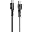 Borofone Cablu Date si Incarcare USB Type-C la USB Type-C Borofone BX51 Triumph, 1 m, 3A, Negru