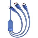 Hoco Cablu Incarcare USB la Lightning / USB Type-C / MicroUSB HOCO U104, 1.2 m, 6A, Albastru