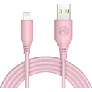 Cablu Date si Incarcare USB la Lightning Tellur, 1 m, 3A, Roz TLL155399