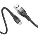 Borofone Cablu Date si Incarcare USB la MicroUSB Borofone BX61, 1 m, 2.4A, Negru