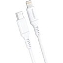 XO Design Cablu Date si Incarcare USB Type-C la Lightning XO Design TK04, 1 m, Alb