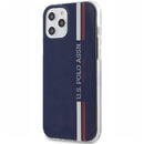 U.S. Polo Husa TPU U.S. Polo Tricolor Vertical Stripes Apple iPhone 12 Pro Max, Bleumarin
