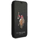 U.S. Polo Husa TPU U.S. Polo Embroidery Book pentru Apple iPhone 12 mini, Neagra USFLBKP12SPUGFLBK