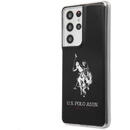U.S. Polo Husa TPU U.S. Polo Big Horse pentru Samsung Galaxy S21 Ultra 5G, Neagra USHCS21LTPUHRBK