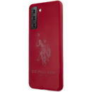 Husa TPU U.S. Polo Double Horse pentru Samsung Galaxy S21+ 5G, Rosie USHCS21MSLHRTRE