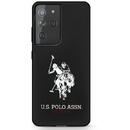Husa TPU U.S. Polo Big Horse pentru Samsung Galaxy S21 Ultra 5G, Neagra USHCS21LSLHRBK