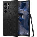 SPIGEN Husa Plastic - TPU Spigen Liquid Air pentru Samsung Galaxy S23 Ultra S918, Matte, Neagra ACS05614