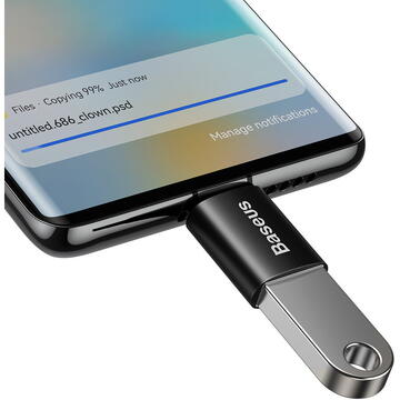 Baseus Ingenuity USB-C to USB-A adapter OTG (Black)