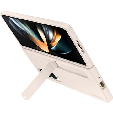 Husa Samsung Standing Cover with Pen pentru Galaxy Z Fold4, Sand