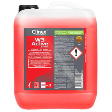 CLINEX W3 Active Shield, 5 litri, solutie delicata, curatare suprafete sanitare/bai