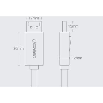 DisplayPort to DisplayPort Cable UGREEN DP102, 4K, 3D, 2m (Black)