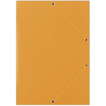 Mapa din carton plastifiat, cu elastic pe colturi, 400gsm, DONAU - portocaliu