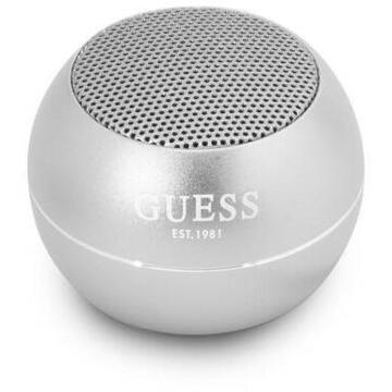 Boxa portabila Boxa Portabila Guess Mini Bluetooth Speaker 3W 4H , Argintiu
