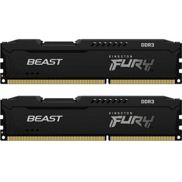 Memorie Kingston FURY Beast 8GB, DDR3-1866Mhz, CL10, Dual Channel