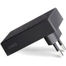 UNIQ Incarcator Retea cu cablu Lightning UNIQ Votre Slim Kit, 1 X USB Type-C, 18W, Power Delivery, Negru