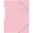 OXFORD Mapa A4, carton MultiStrat 390g/mp, cu elastic, OXFORD Top File - roz pastel