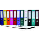 Optima Biblioraft A4, plastifiat PP/paper, margine metalica, 75 mm, Optima Basic - roz