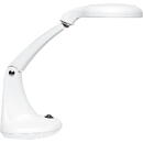 Unilux Lampa de birou, cu LED, UNILUX Zoom, cu lupa, si sistem de fixare pe birou, brat articulat - alba