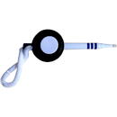 Epene Pix cu suport autoadeziv si snur, EPENE - corp alb/albastru - scriere albastra