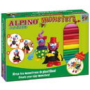 Alpino Kit 12 culori plastilina + 4 seturi accesorii, ALPINO Monsters